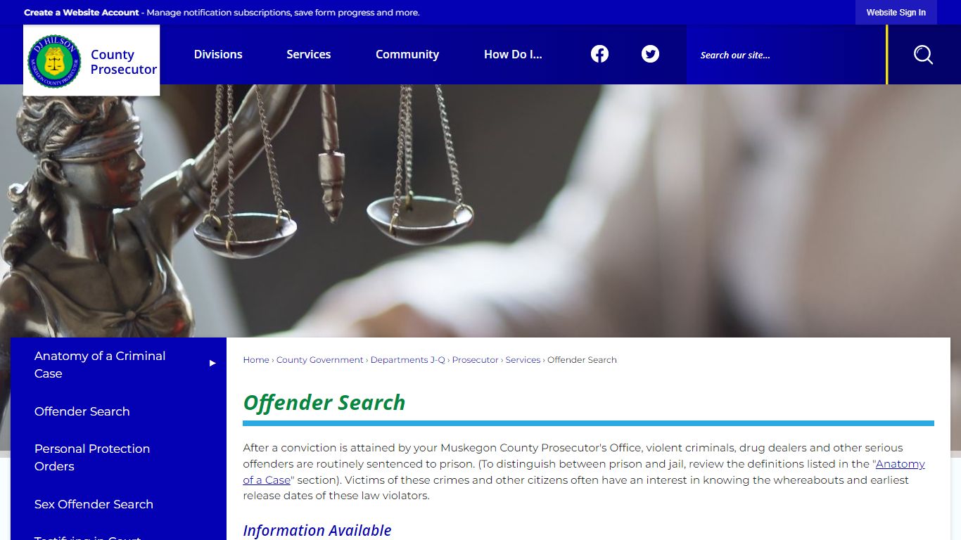 Offender Search | Muskegon County, MI
